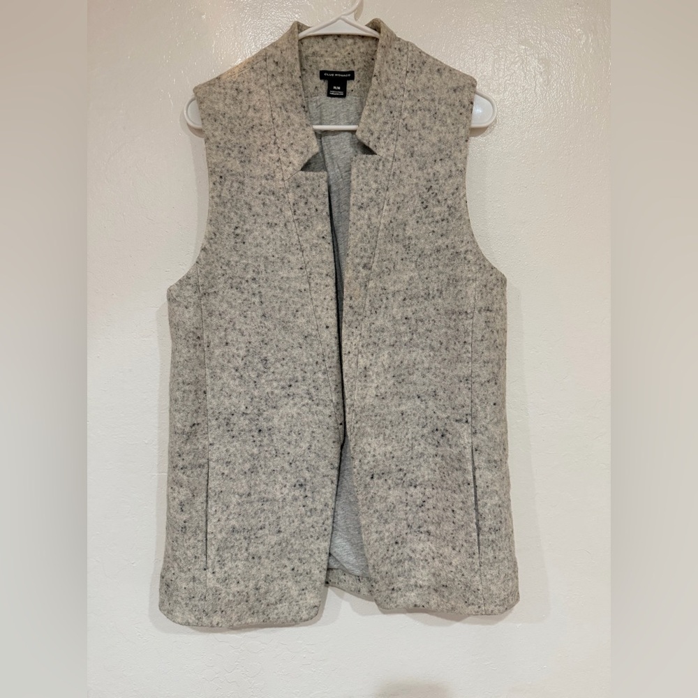 Club Monaco Gray Sleeveless Wool Blend Jacket Vest size M/M